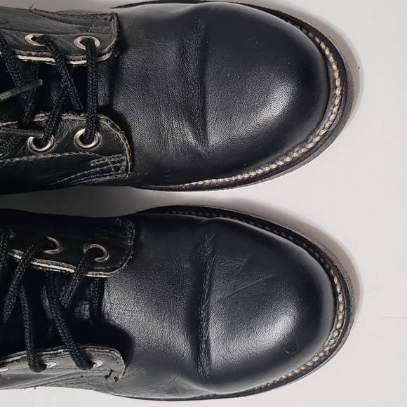 Boulet Women’s Leather Cowboy Kiltie Western Packer Biltrite sole boots black 5 - Picture 2 of 13